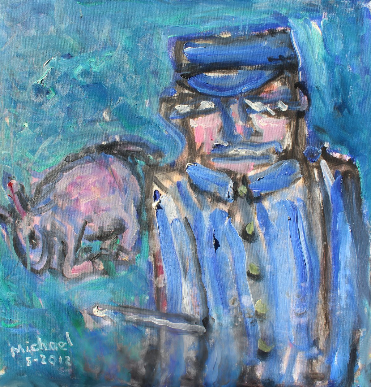 Michael Sarjeant - The blue man and the donkey